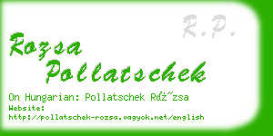 rozsa pollatschek business card